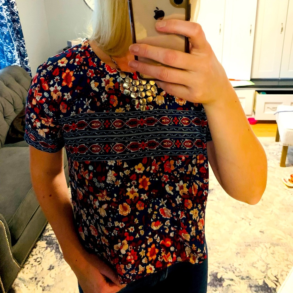 Loft medium floral blouse